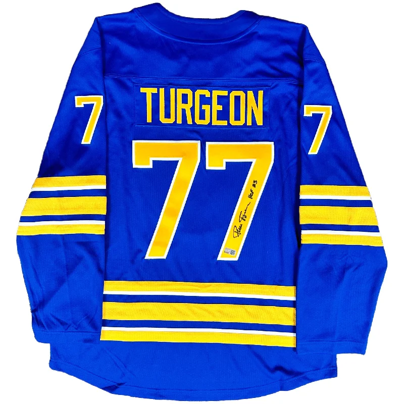 Pierre Turgeon Signed Buffalo Sabres Fanatics Authentic Blue Jersey with HOF '23