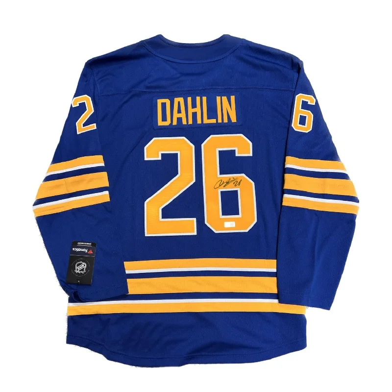 Rasmus Dahlin Signed Sabres Authentic Fanatics Blue Jersey