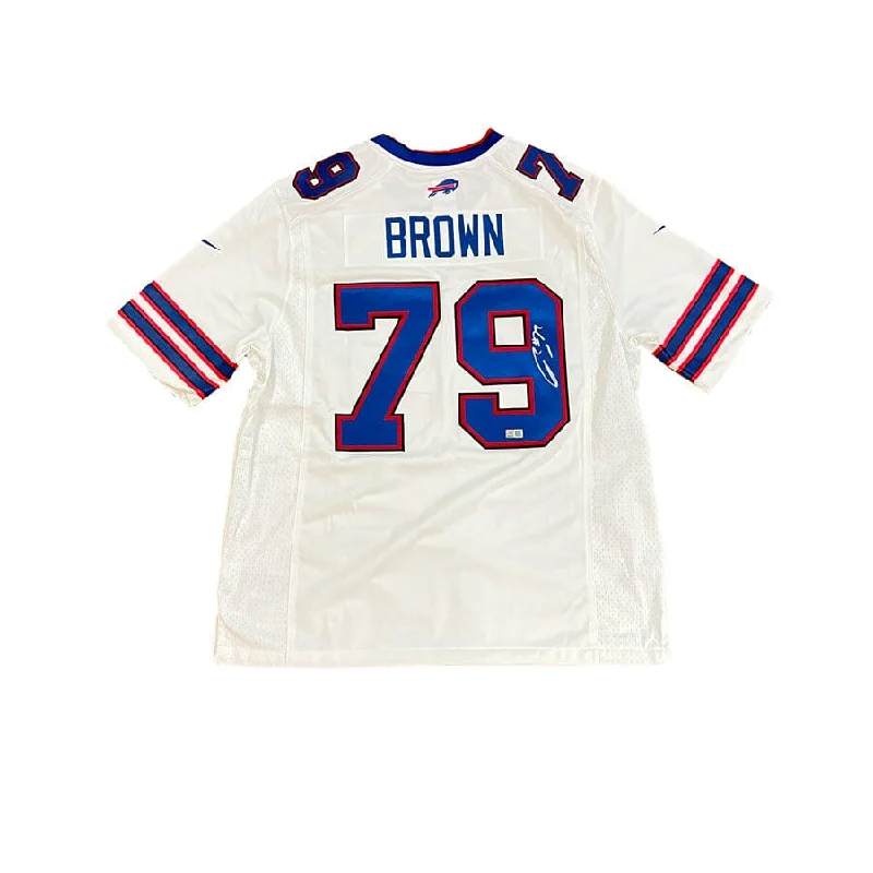 Spencer Brown Signed Buffalo Bills Nike Authentic White Jersey