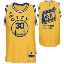 Stephen Curry #30 Golden State Warriors Adidas The City Yellow Swingman Adult Jersery