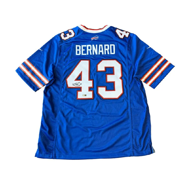 Terrel Bernard Signed Buffalo Bills Nike Authentic Blue Jersey