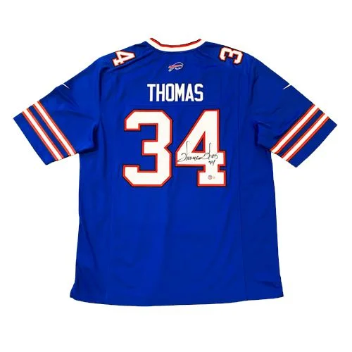 Thurman Thomas Signed Buffalo Bills Nike Authentic Blue Jersey