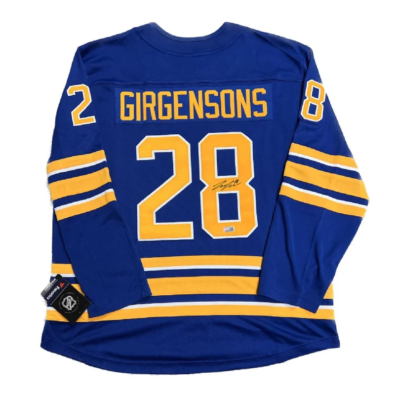 Zemgus Girgensons Signed Sabres Authentic Fanatics Blue Jersey