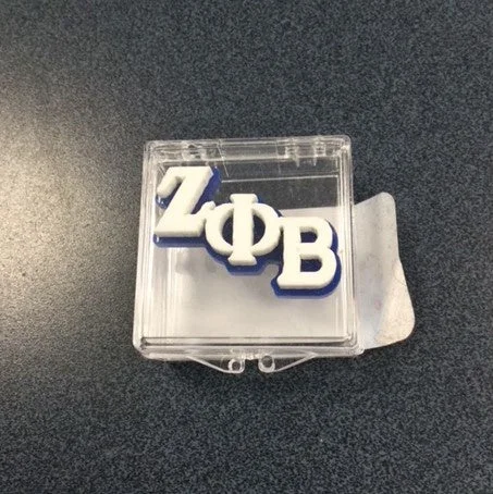 Zeta Small Acrylic Greek Pin