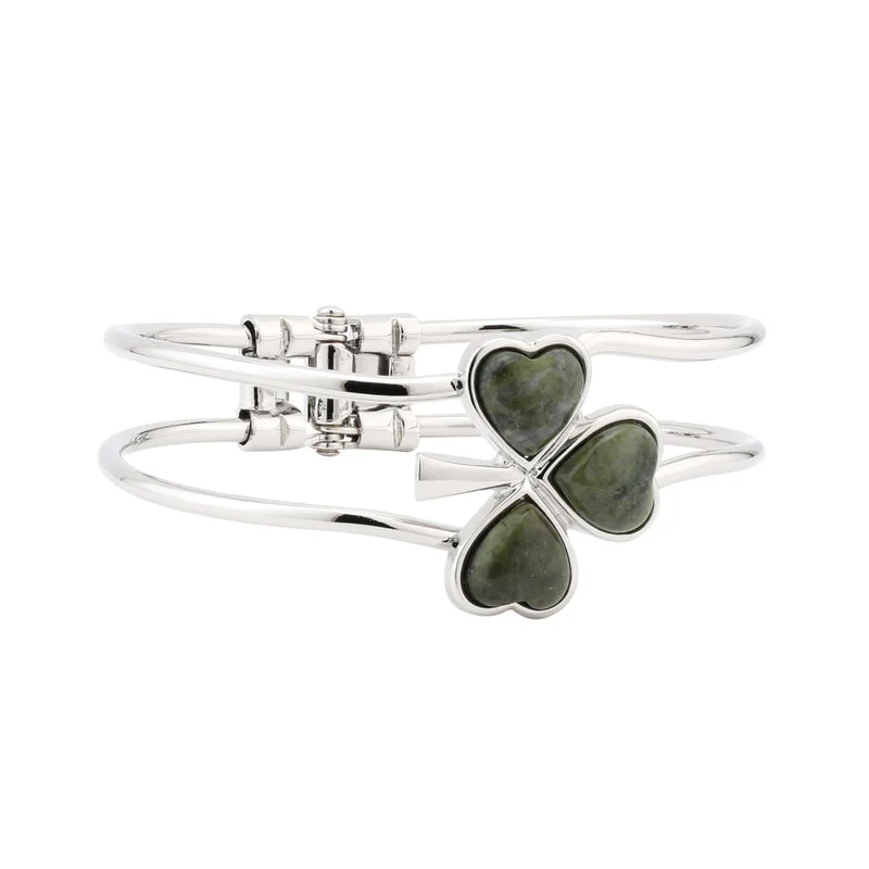 Connemara Marble Shamrock Bangle