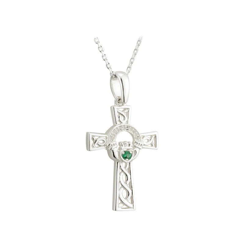 Sterling Silver Claddagh Cross