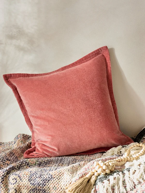 Washed Velvet Peach Cushion