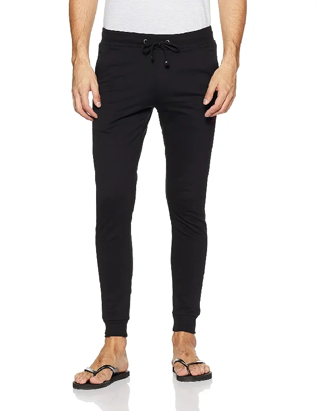 Black Cotton Men's Pyjamas Bottom Jogger pants