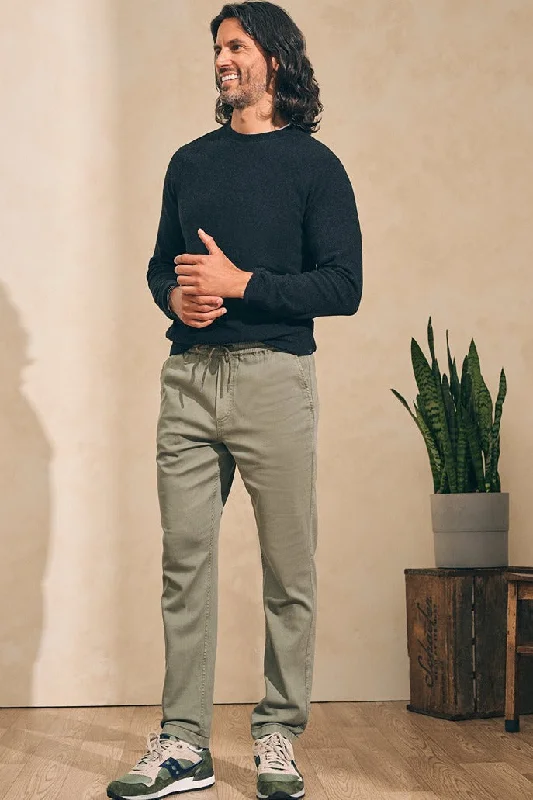 Faherty Essential Drawstring Pant in Spring Olive