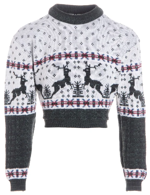 Label 80s Graphic Pattern Jumper