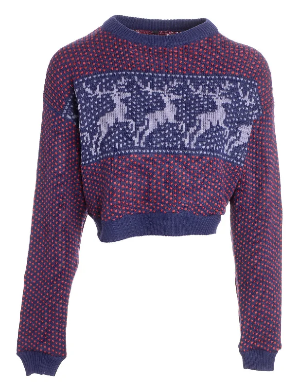 Label 80s Graphic Pattern Jumper