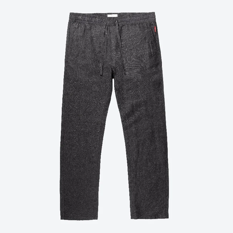 LINEN BLEND PULL-ON PANTS