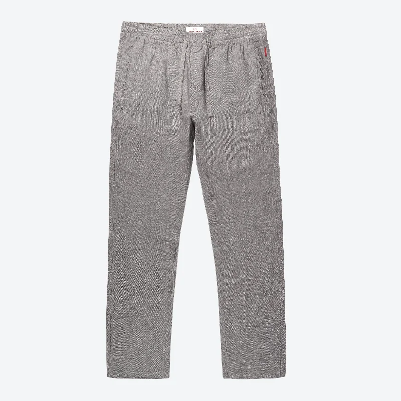 LINEN BLEND PULL-ON PANTS