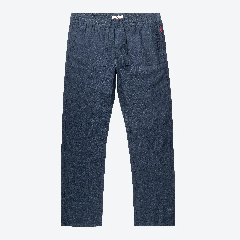 LINEN BLEND PULL-ON PANTS