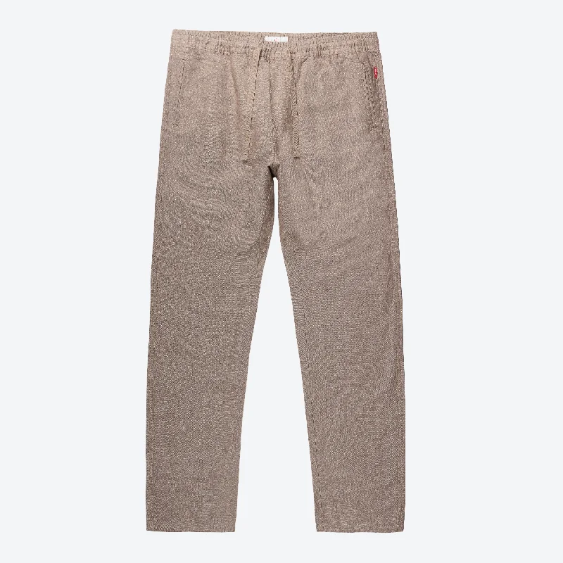 LINEN BLEND PULL-ON PANTS