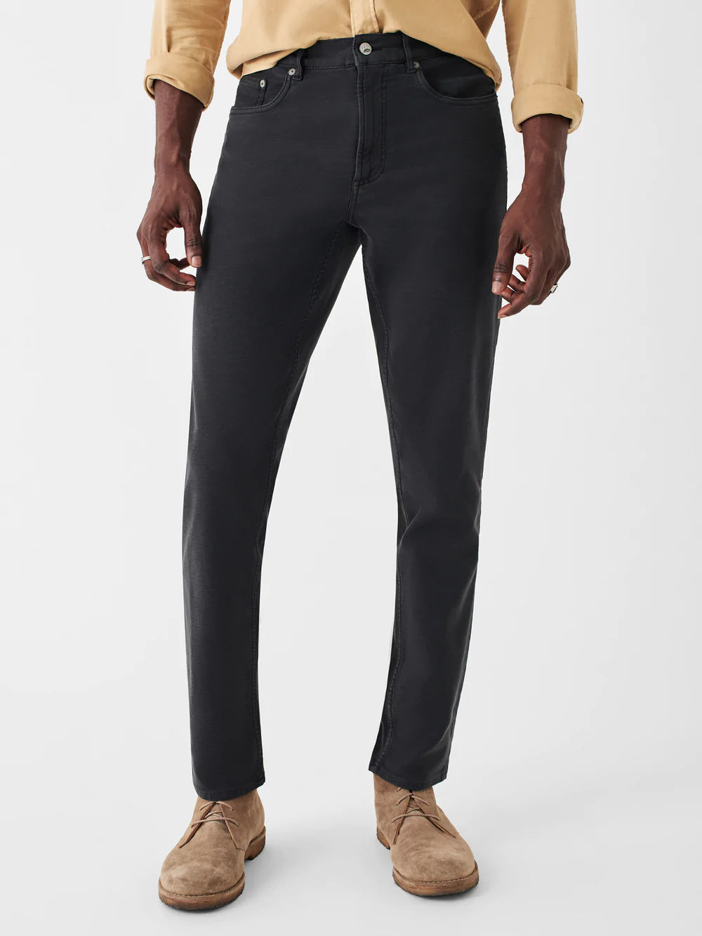 Faherty Stretch Terry 5-Pocket, Onyx Black