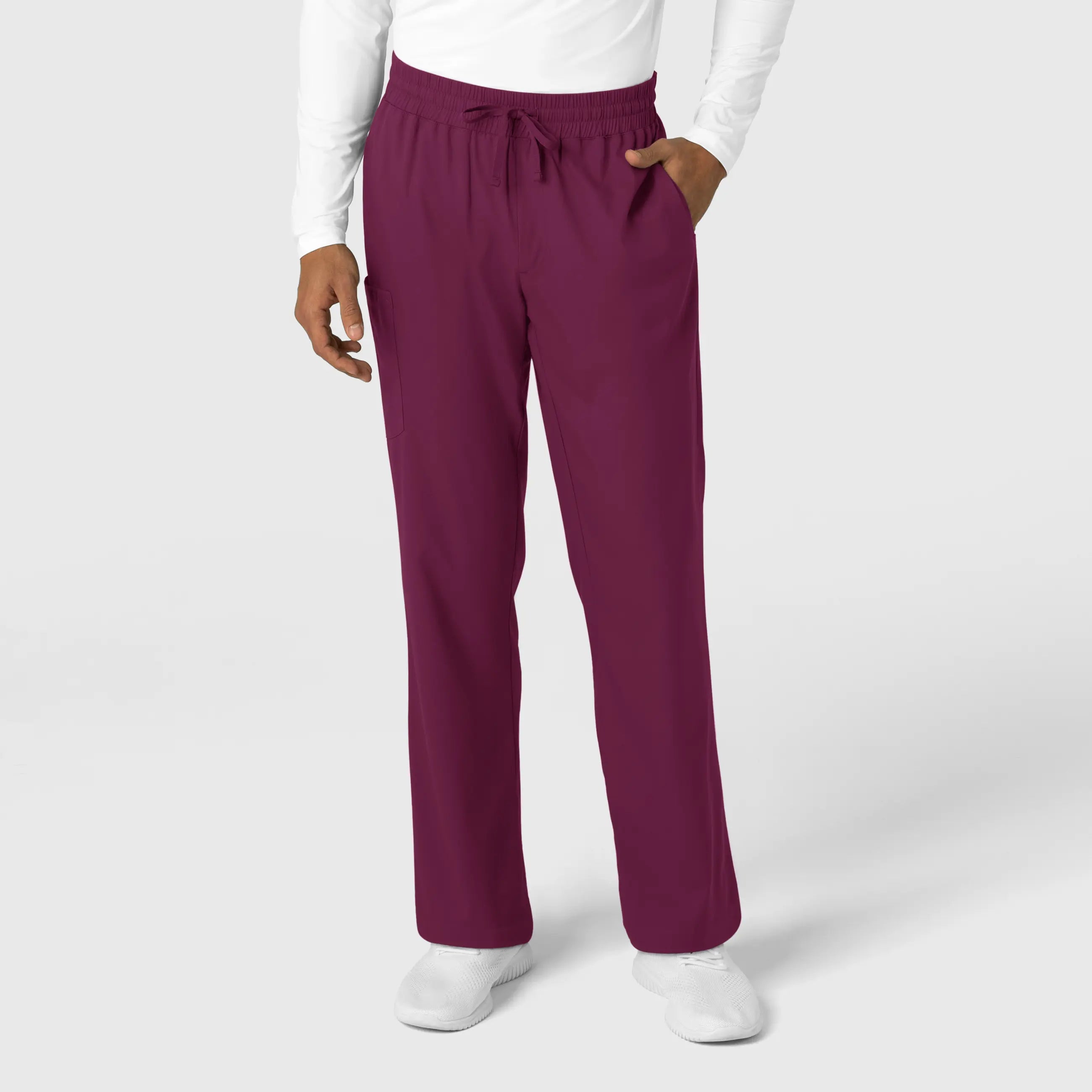 Wink Men's Straight Leg Scrub Pant - Wine