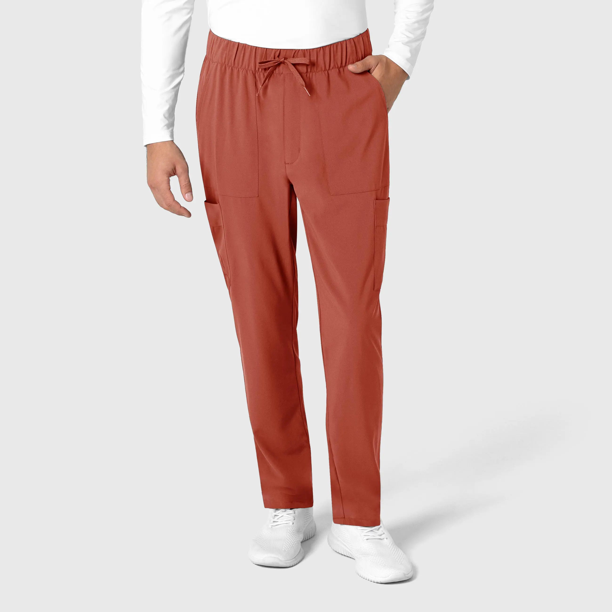 Wink Men's Tapered Scrub Pant - Mineral Red