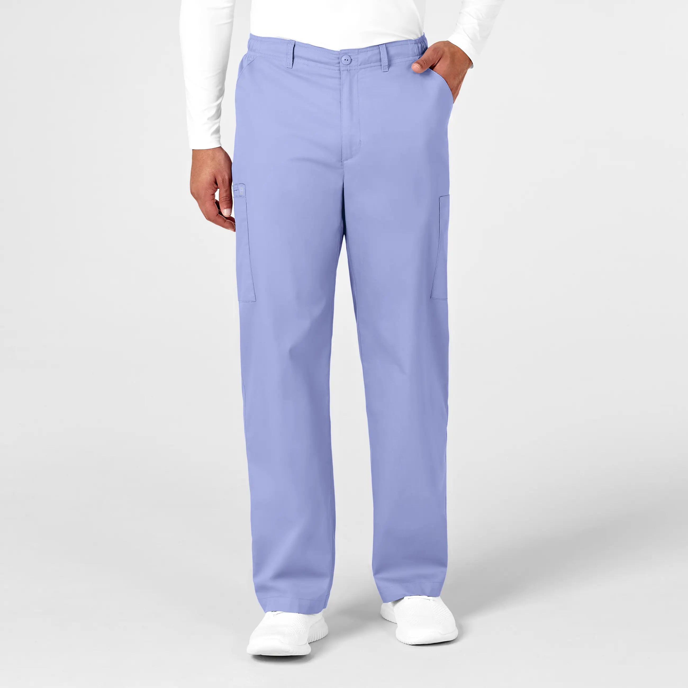 Wink Men's WonderWORK Cargo Scrub Pant - Ceil Blue