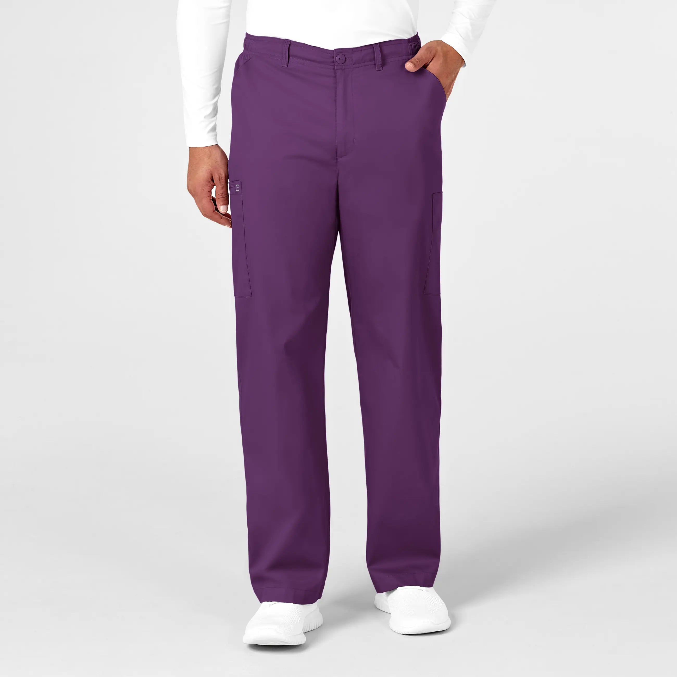 Wink Men's WonderWORK Cargo Scrub Pant - Eggplant