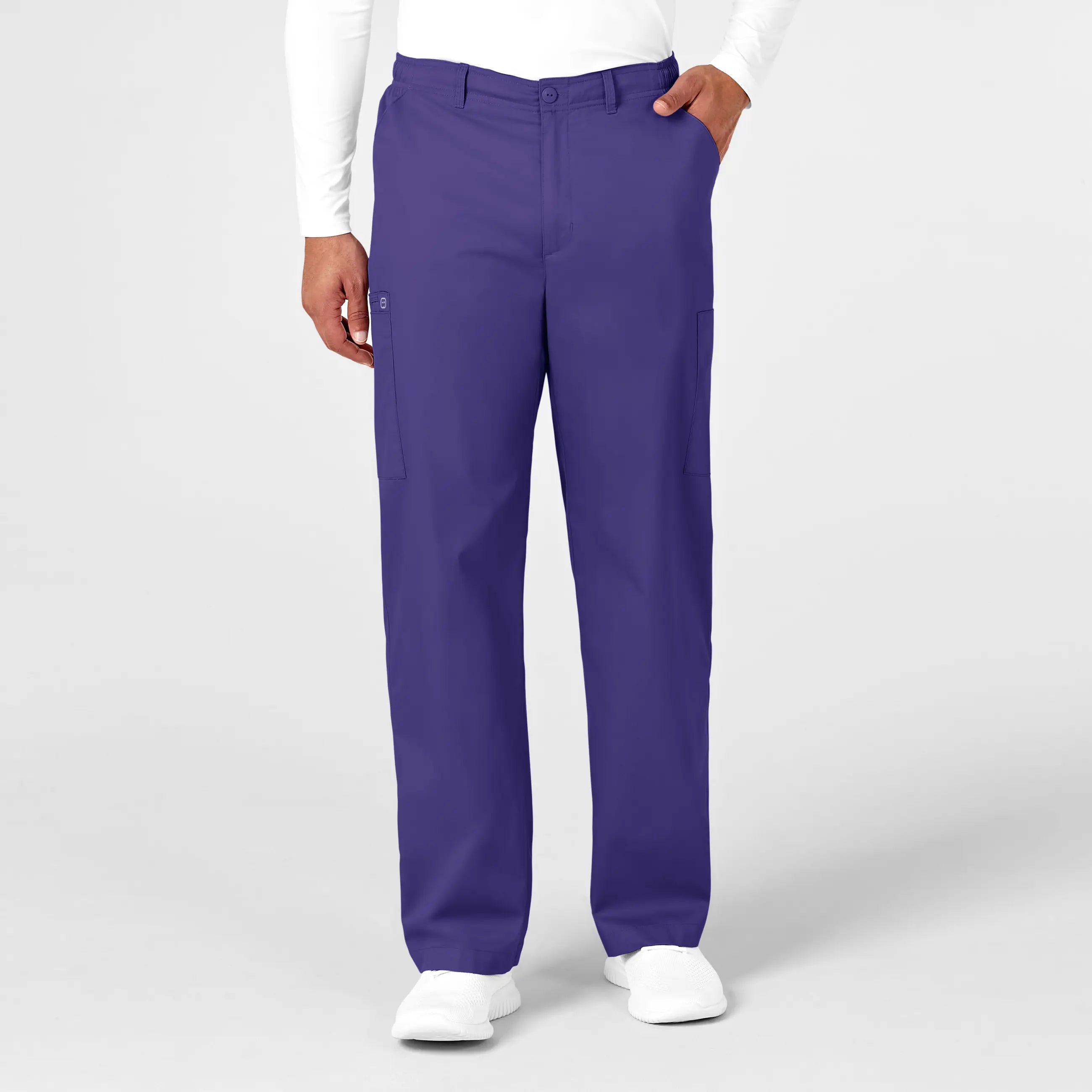 Wink Men's WonderWORK Cargo Scrub Pant - Grape