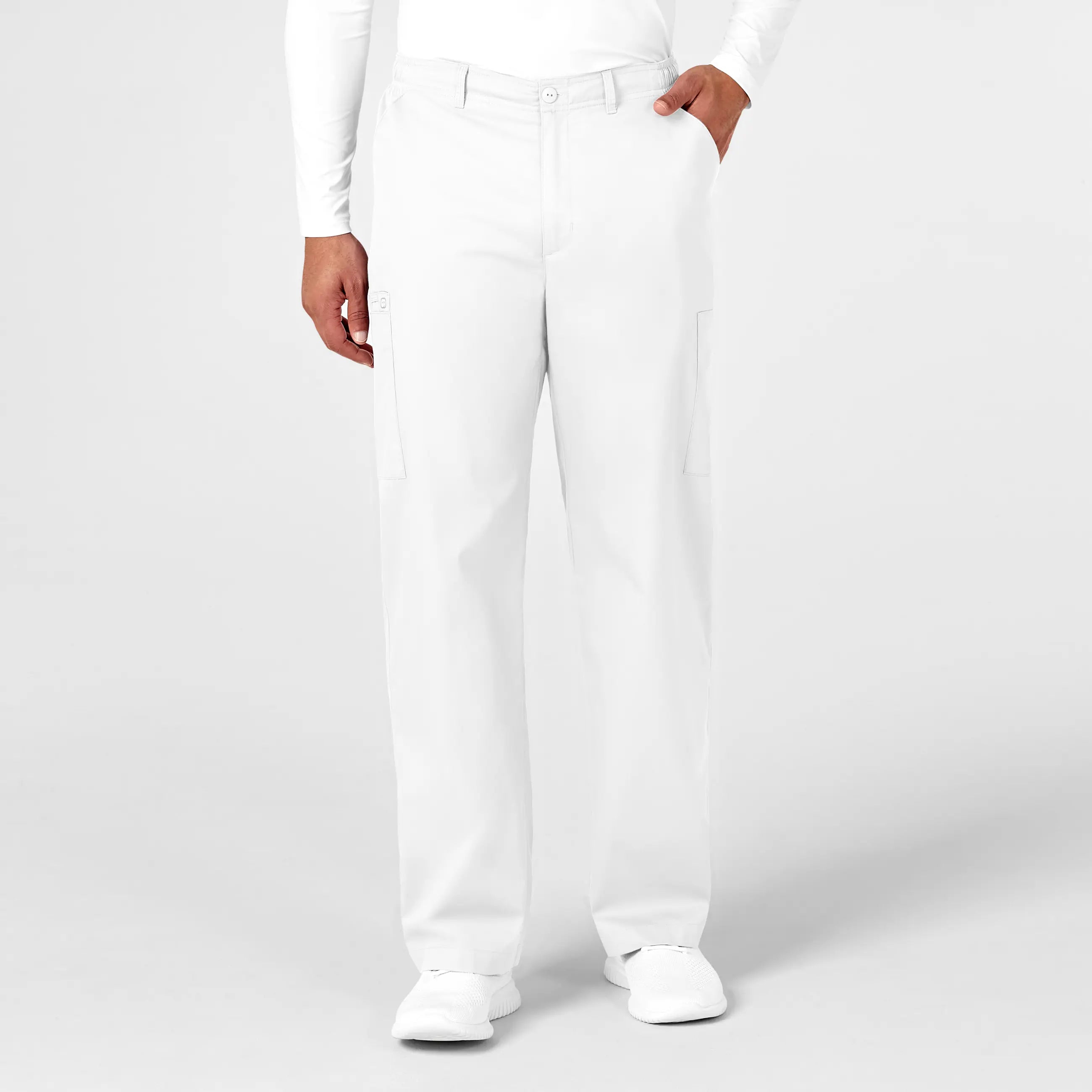 Wink Men's WonderWORK Cargo Scrub Pant - White