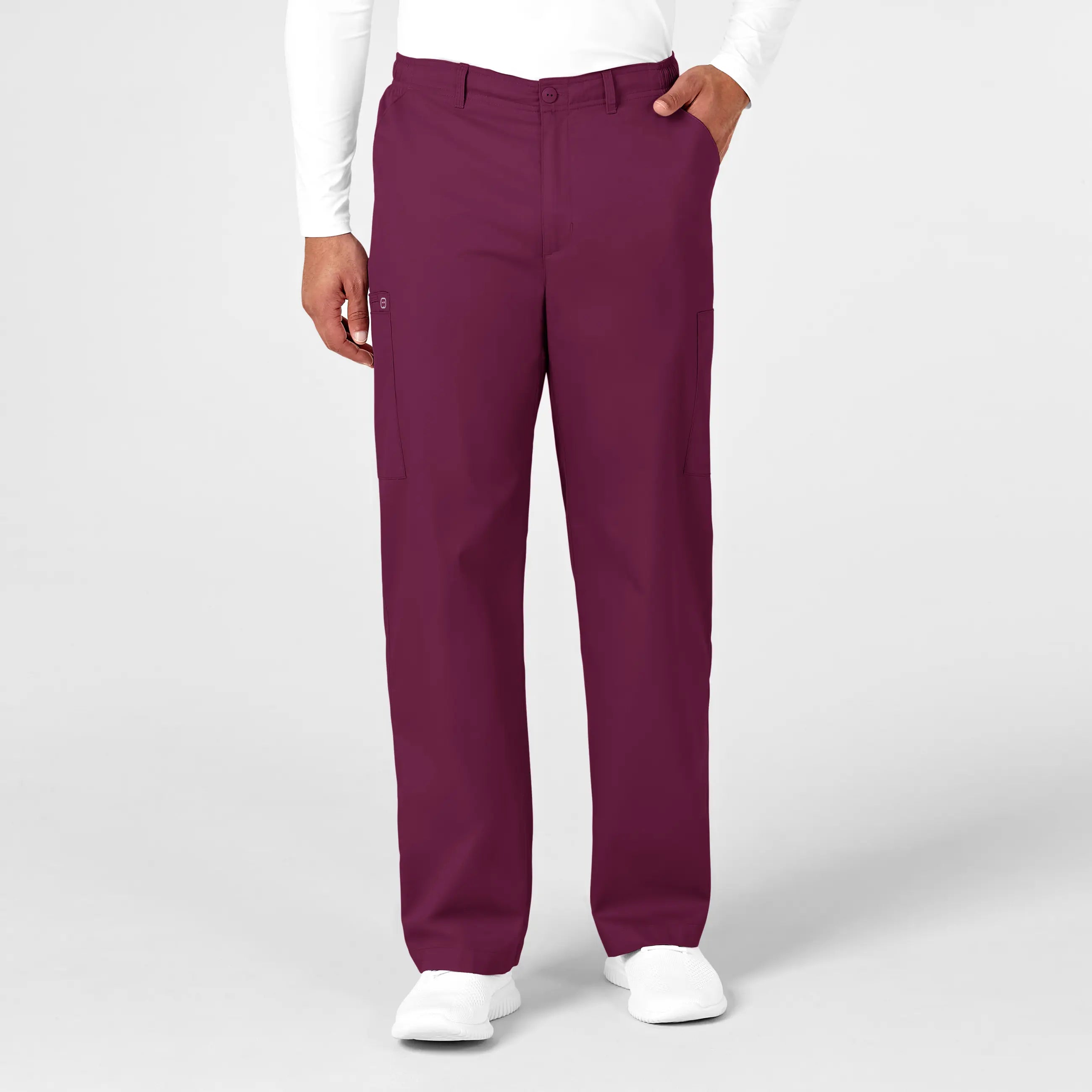 Wink Men's WonderWORK Cargo Scrub Pant - Wine