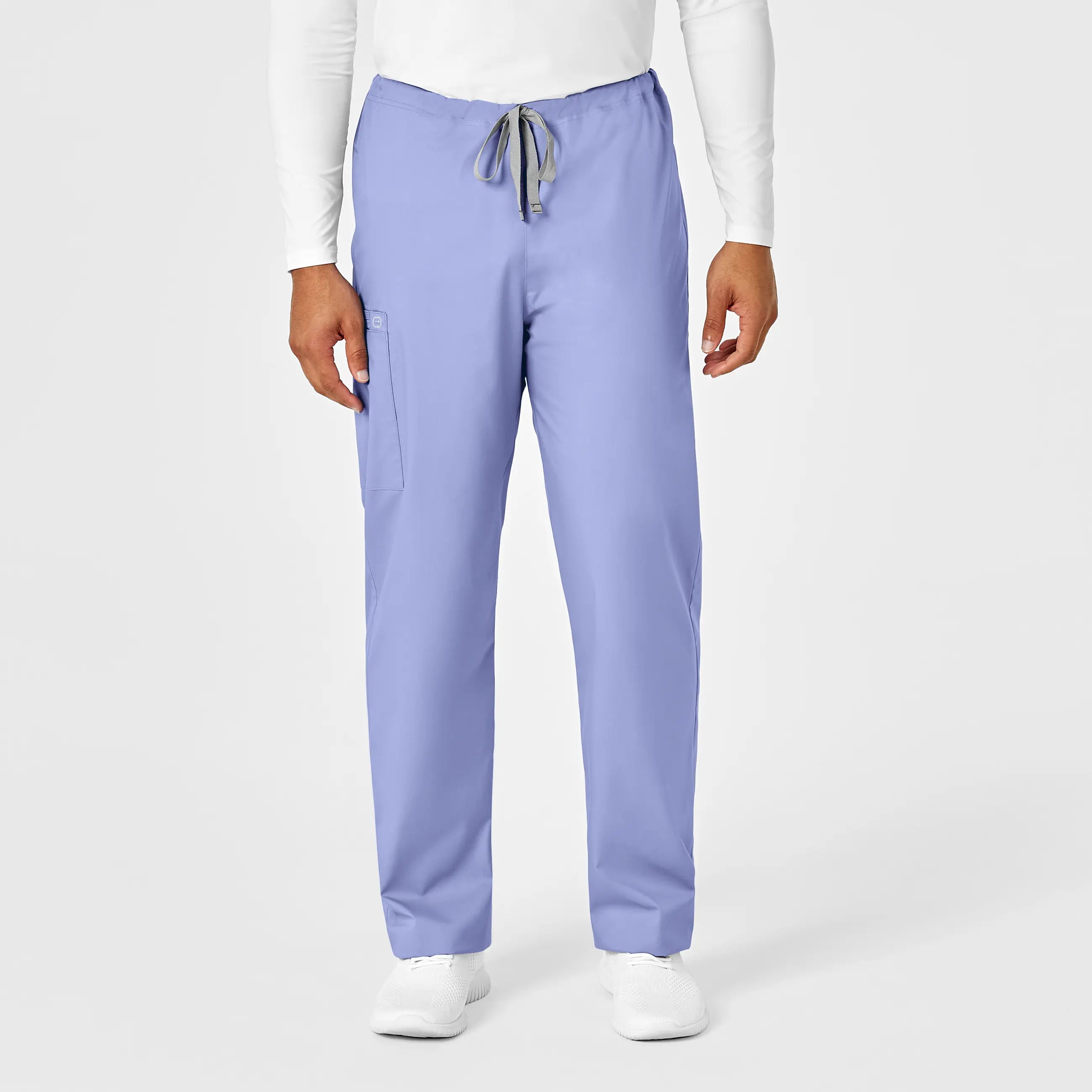 Wink Unisex Drawstring Cargo Scrub Pant - Ceil Blue