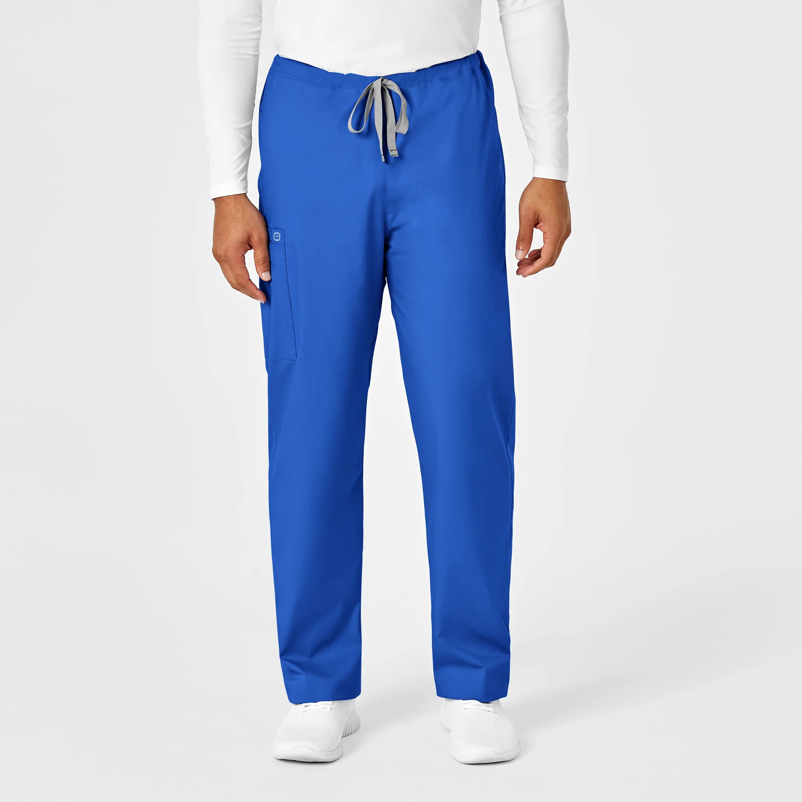 Wink Unisex Drawstring Cargo Scrub Pant - Royal Blue