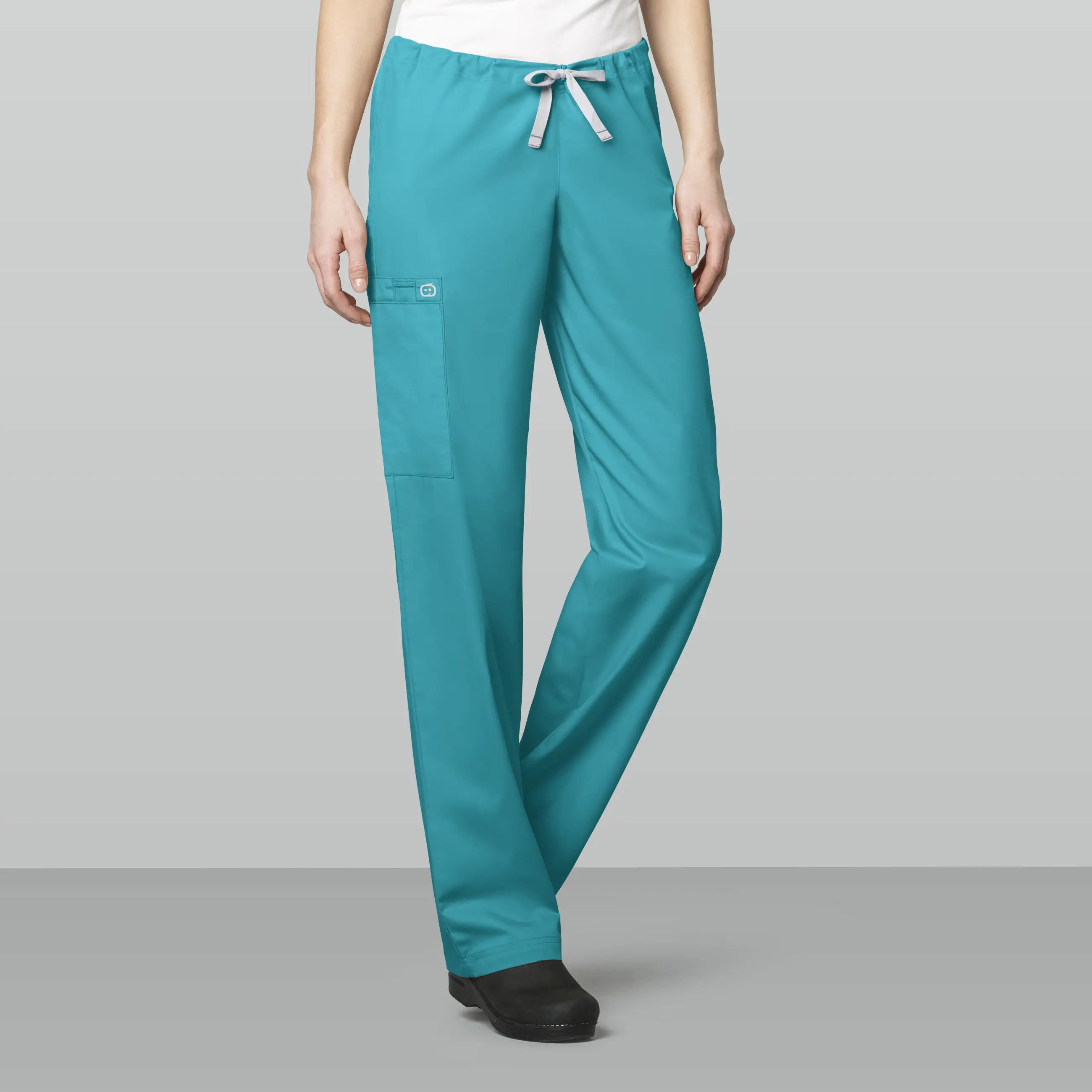 Wink Unisex Drawstring Cargo Scrub Pant - Teal