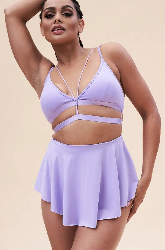 Lunalae Free Flow High Waist Shorts - Lilac